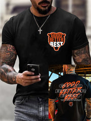 Men's Good Better Best Print Gift For Football Fans Gameday Casual Tee