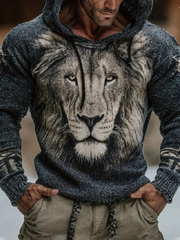 Men's Retro Tiger Print Casual Top