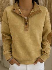 Women's Western Style Solid Color Sweatshirt