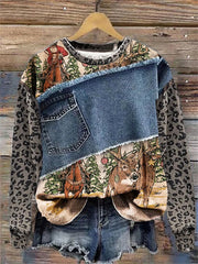 Women's Western Art Print Sweatshirt