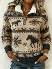 Women's Vintage Printed Sweatshirt