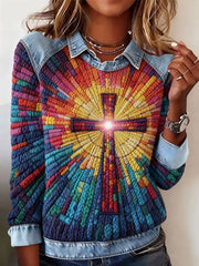 Women's Faith Cross Art Casual Top
