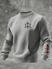 Men's Faith Cross Checkered Cotton Hoodie