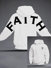Men's Faith Oversized Drop-Shoulder Hoodie with Pockets