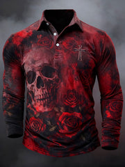 Men's Skull Cross Faith Long Sleeve Shirt