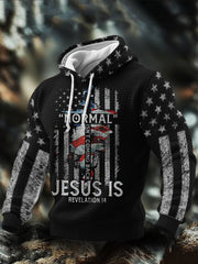Men's Christian Normal Isn't Coming Back Checkered Cotton Hoodie