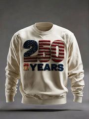 Men's American Anniversary Printed Casual Sweatshirt