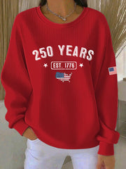 Women's America Printed Casual Sweatshirt