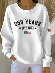 Women's America Printed Casual Sweatshirt