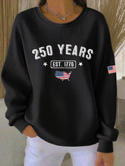 Women's America Printed Casual Sweatshirt