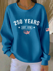 Women's America Printed Casual Sweatshirt