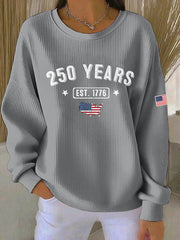 Women's America Printed Casual Sweatshirt