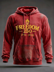 Men's FREEDOM Printed Casual Hoodie