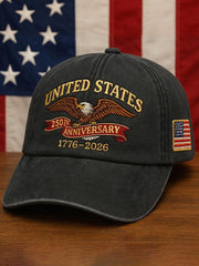 Unisex United States th Anniversary Embroidered Hat