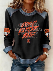 Women's Good Better Best Print Gift For Football Fans Gameday Casual Sweatshirt