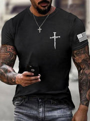 Men's Jesus The Way The Truth The Life John 14:6 Christian Cross Short Sleeve T-shirt