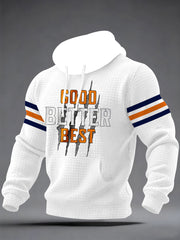 Men's Good Better Best Print Gift For Football Fans Gameday Casual Checkered Hoodie