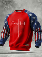 Men's Cross Print Casual Top