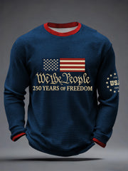 Men's USA th Anniversary Print Waffle Long-Sleeve T-Shirt