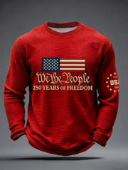 Men's USA th Anniversary Print Waffle Long-Sleeve T-Shirt
