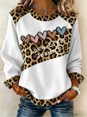 Women's Love Cross Print Casual Top