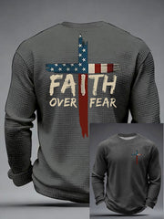 Men's Faith Over Fear Waffle Long Sleeve T-Shirt