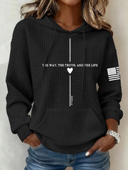Women's The Way And The Truth And The Life John 14:6 Small Checkered Hoodie