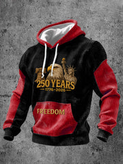 Men's American th Anniversary Print Casual Hoodie