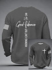 Men's God Fidence Waffle Long Sleeve T-Shirt