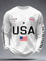 Men's USA Flag Waffle T-Shirts