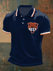 Men's Good Better Best Print Football Fans Gameday Casual Top