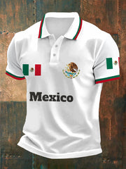 Men's Mexico Football Lover Printed polo shirt