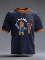 Men's Football Fans Gameday Casual Short Sleeve T-shirt