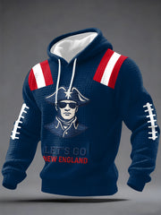 Men's Football Fans Gameday Casual Checkered Hoodie