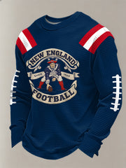 Men's Football Fans Gameday Casual Waffle Long Sleeve T-Shirt