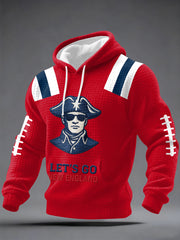 Men's Football Fans Gameday Casual Checkered Hoodie