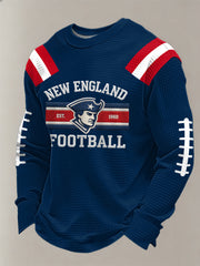 Men's Football Fans Gameday Casual Waffle Long Sleeve T-Shirt