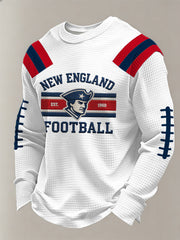 Men's Football Fans Gameday Casual Waffle Long Sleeve T-Shirt