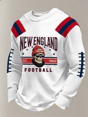 Men's Football Fans Gameday Casual Waffle Long Sleeve T-Shirt