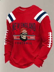 Men's Football Fans Gameday Casual Waffle Long Sleeve T-Shirt