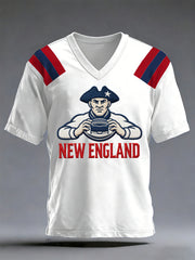 Men's Football Fans Gameday Casual V-Neck Tee