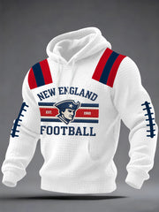 Men's Football Fans Gameday Casual Checkered Hoodie