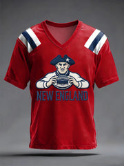 Men's Football Fans Gameday Casual V-Neck Tee