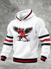 Men's Hockey Printed Checkered Cotton Hoodie