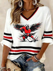 Women's Hockey Printed Waffle T-shirt