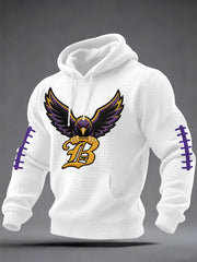 Men's Football Fans Gameday Casual Checkered Hoodie