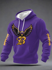 Men's Football Fans Gameday Casual Checkered Hoodie