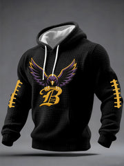 Men's Football Fans Gameday Casual Checkered Hoodie