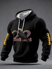 Men's Henry Number 22 Football Fans Gameday Casual Checkered Hoodie