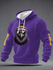 Men's Football Fans Gameday Casual Checkered Hoodie